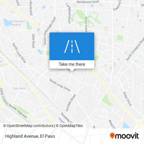 Highland Avenue map