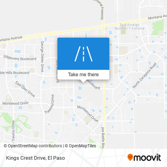 Kings Crest Drive map