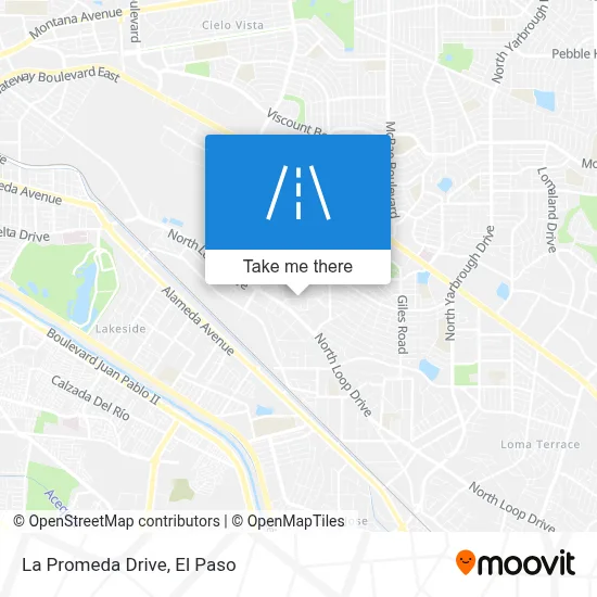 La Promeda Drive map