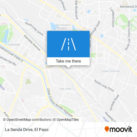 La Senda Drive map