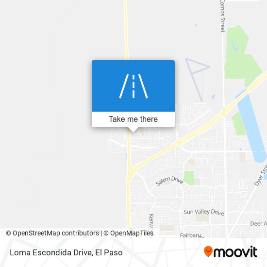 Loma Escondida Drive map