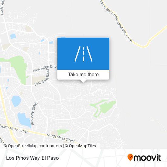 Los Pinos Way map