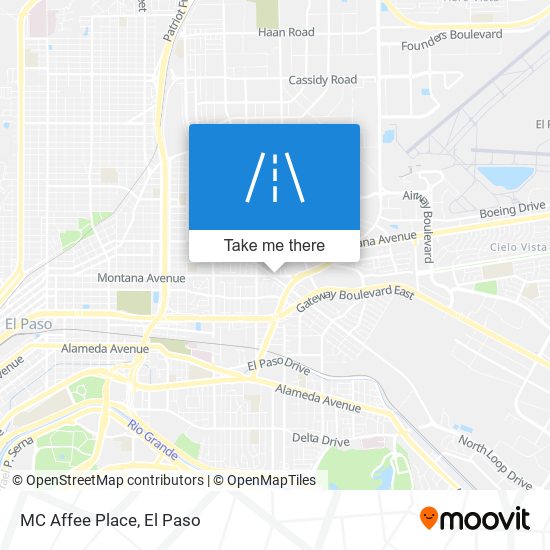 MC Affee Place map