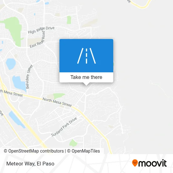 Meteor Way map