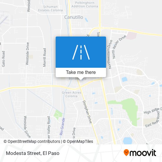 Modesta Street map