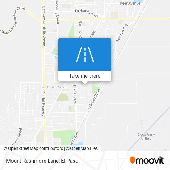 Mount Rushmore Lane map