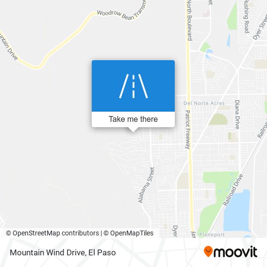 Mountain Wind Drive map