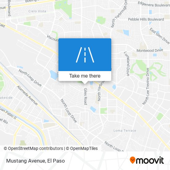 Mustang Avenue map