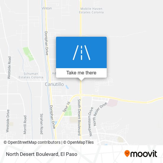 North Desert Boulevard map