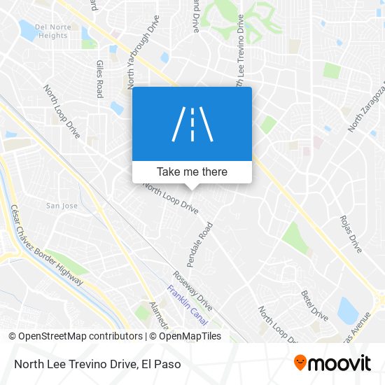 North Lee Trevino Drive map