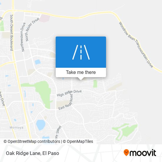 Oak Ridge Lane map