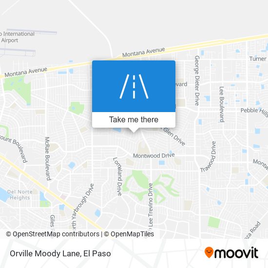Orville Moody Lane map