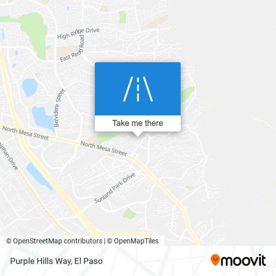 Purple Hills Way map