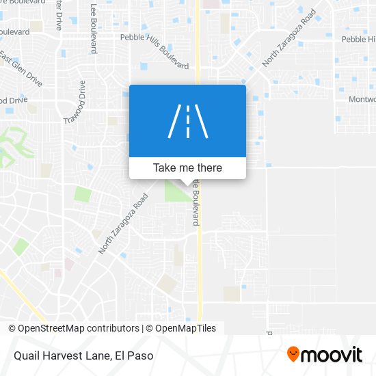 Quail Harvest Lane map