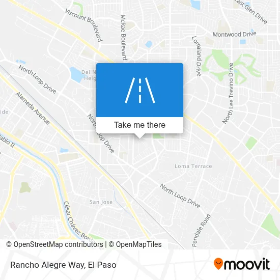 Rancho Alegre Way map