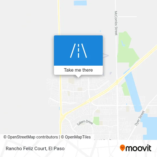 Rancho Feliz Court map