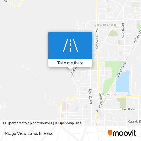 Ridge View Lane map