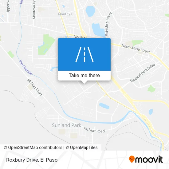 Roxbury Drive map
