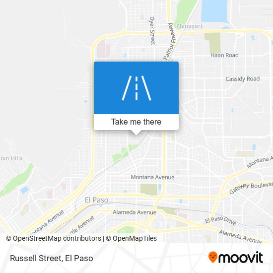 Russell Street map