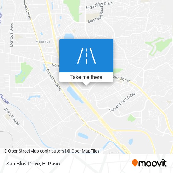 San Blas Drive map