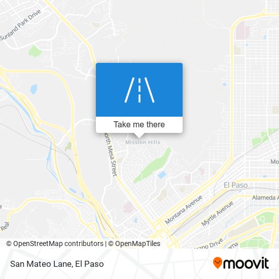 San Mateo Lane map