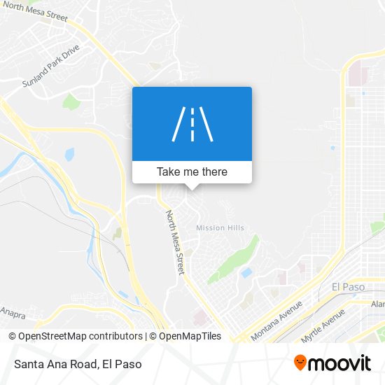 Santa Ana Road map