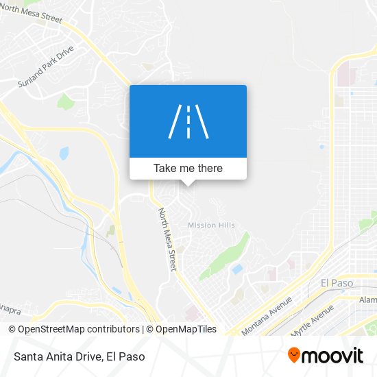 Santa Anita Drive map