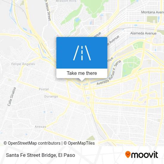 Santa Fe Street Bridge map