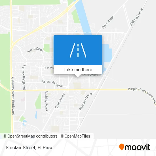 Sinclair Street map