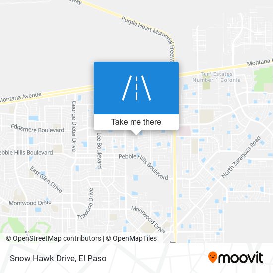 Snow Hawk Drive map