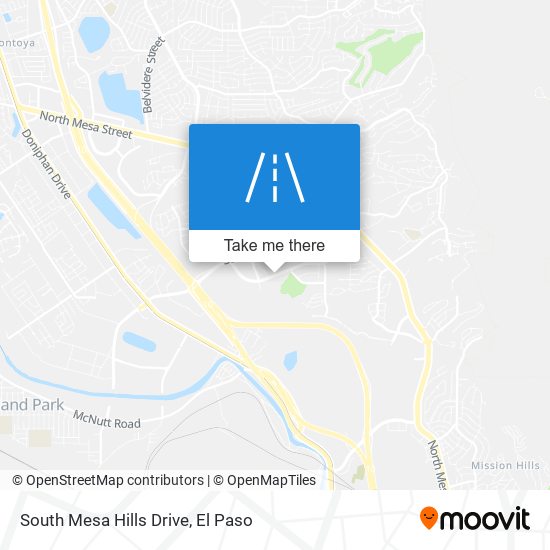 South Mesa Hills Drive map