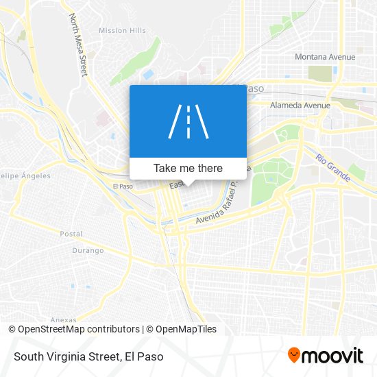 South Virginia Street map