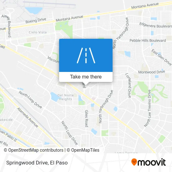Springwood Drive map