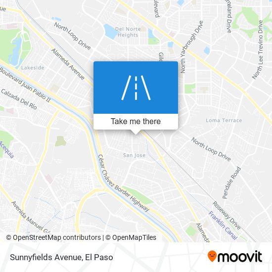 Sunnyfields Avenue map