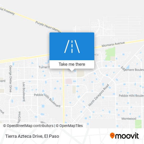 Tierra Azteca Drive map