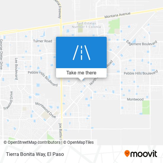 Tierra Bonita Way map