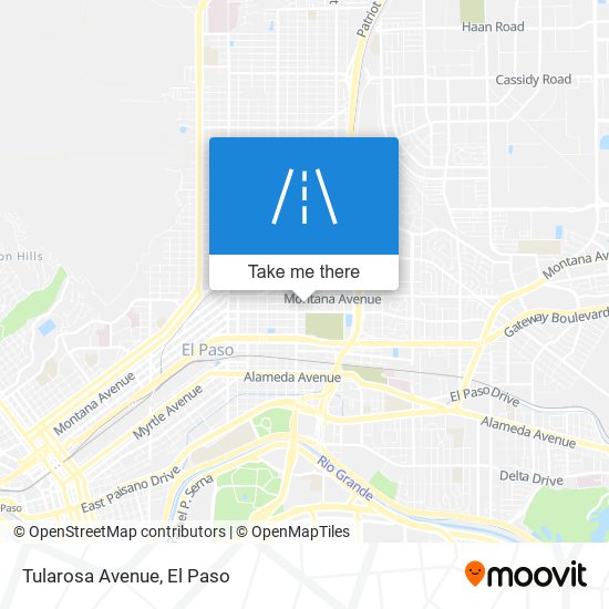 Tularosa Avenue map