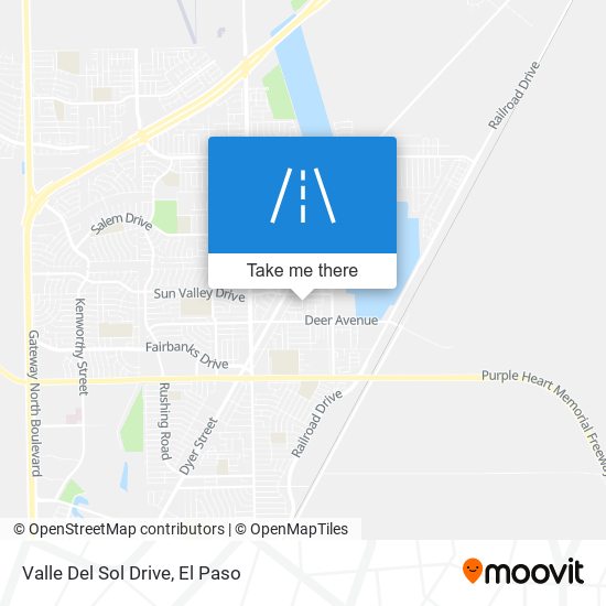 Valle Del Sol Drive map