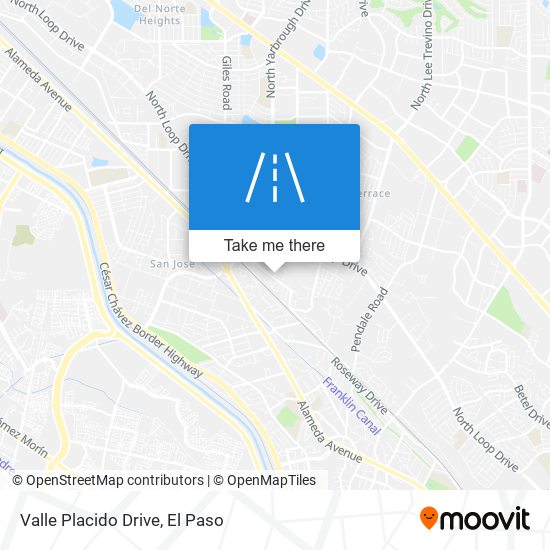 Valle Placido Drive map