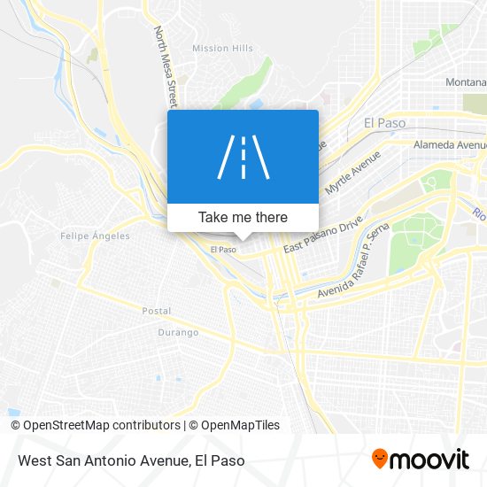 West San Antonio Avenue map