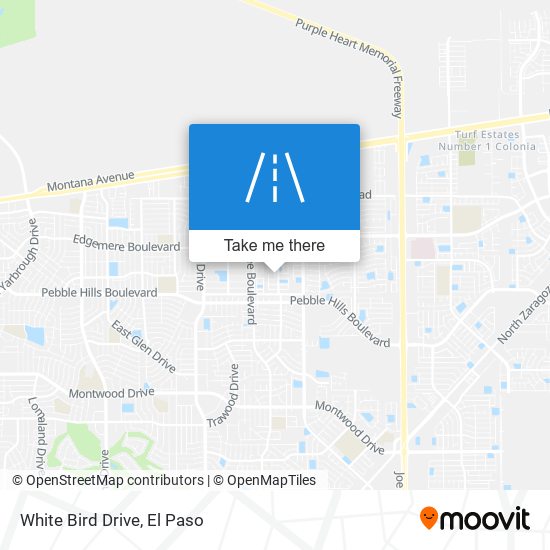 White Bird Drive map