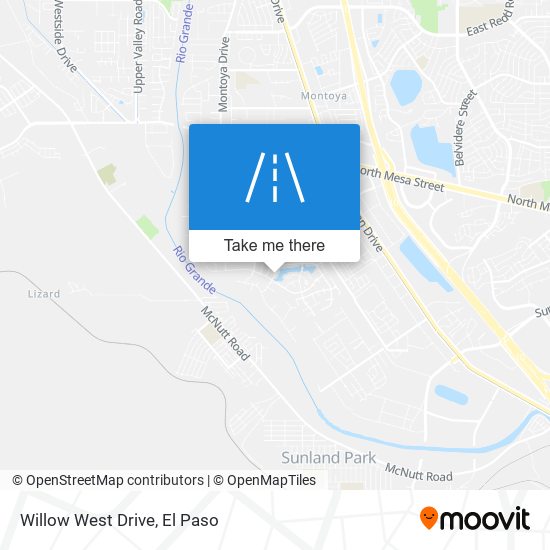 Mapa de Willow West Drive