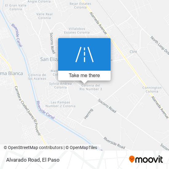 Alvarado Road map