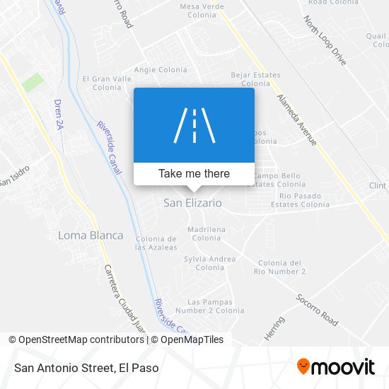 Mapa de San Antonio Street