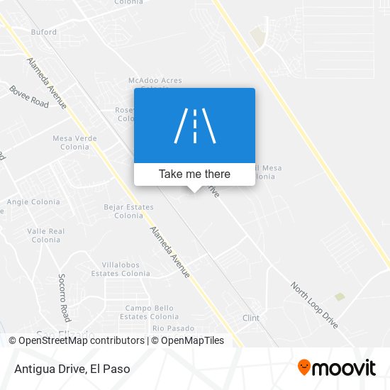 Antigua Drive map
