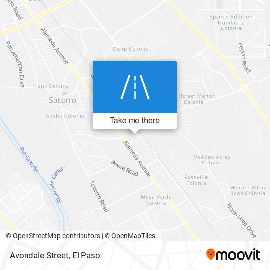 Avondale Street map