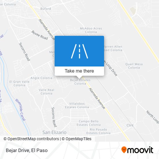 Bejar Drive map