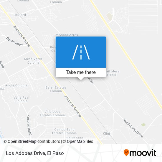 Los Adobes Drive map