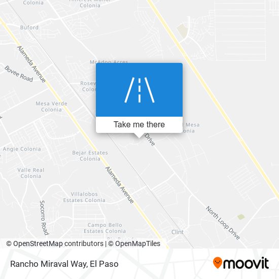 Rancho Miraval Way map