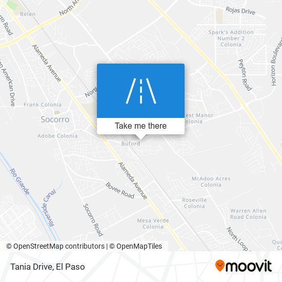 Tania Drive map